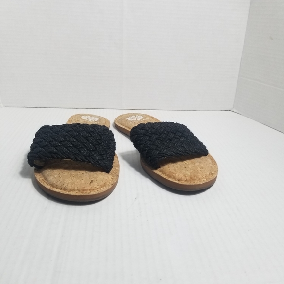 Yellow Box Black Woven Sandals - Picture 8 of 13